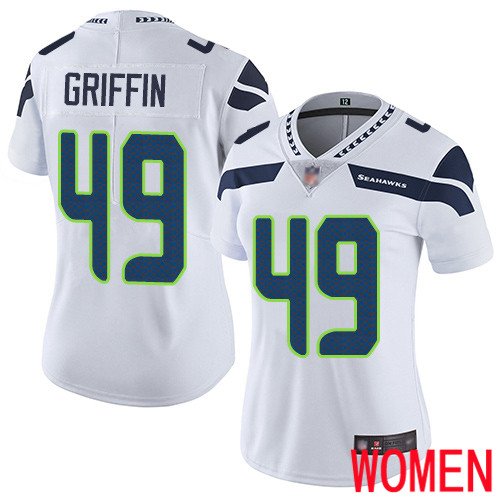 Seattle Seahawks Limited White Women Shaquem Griffin Road Jersey NFL Football #49 Vapor Untouchable